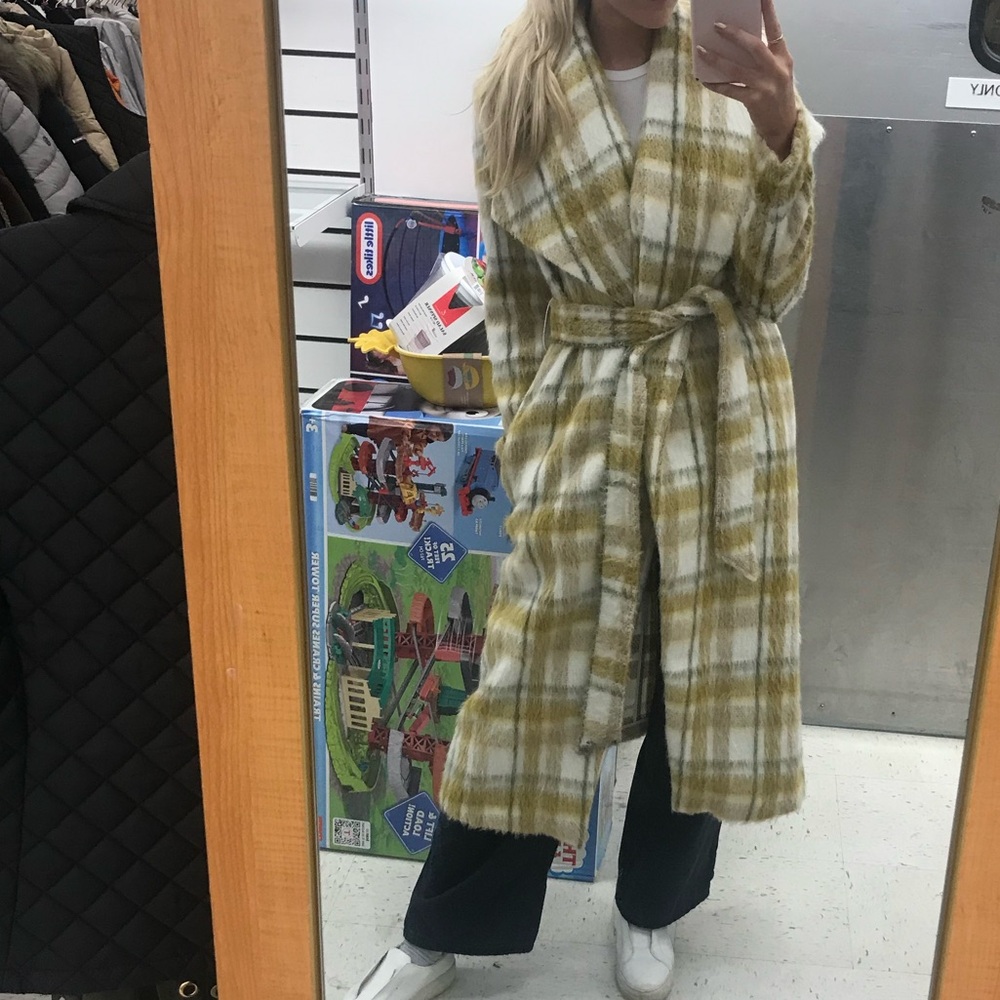 Ramy Brook Brooklyn Plaid Wrap Coat - Picture 6 of 6